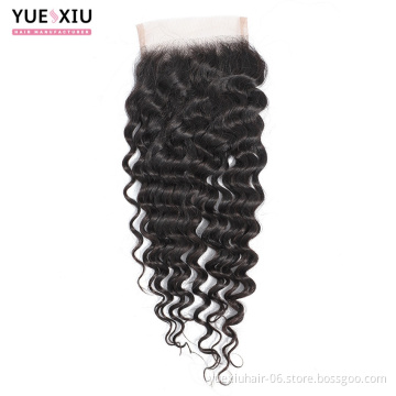 Lace Frontal Deep Wave Wholesale Raw Indian Human Hair Transparent Swiss Lace Frontal